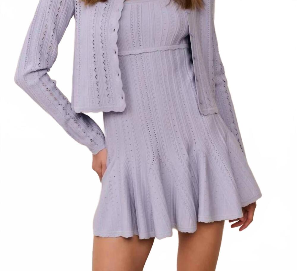 NEW LOVESHACKFANCY peridot stretch pointelle cardigan in moonwash